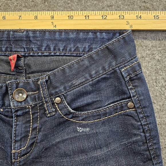 BKE Madison Skinny Jeans Womens Size 26x31.5 Dark Wash Embroidered Stretch - Picture 9 of 12